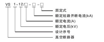 VS1-12真空斷路器型號(hào)含義說(shuō)明